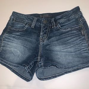 Silver Jean Shorts